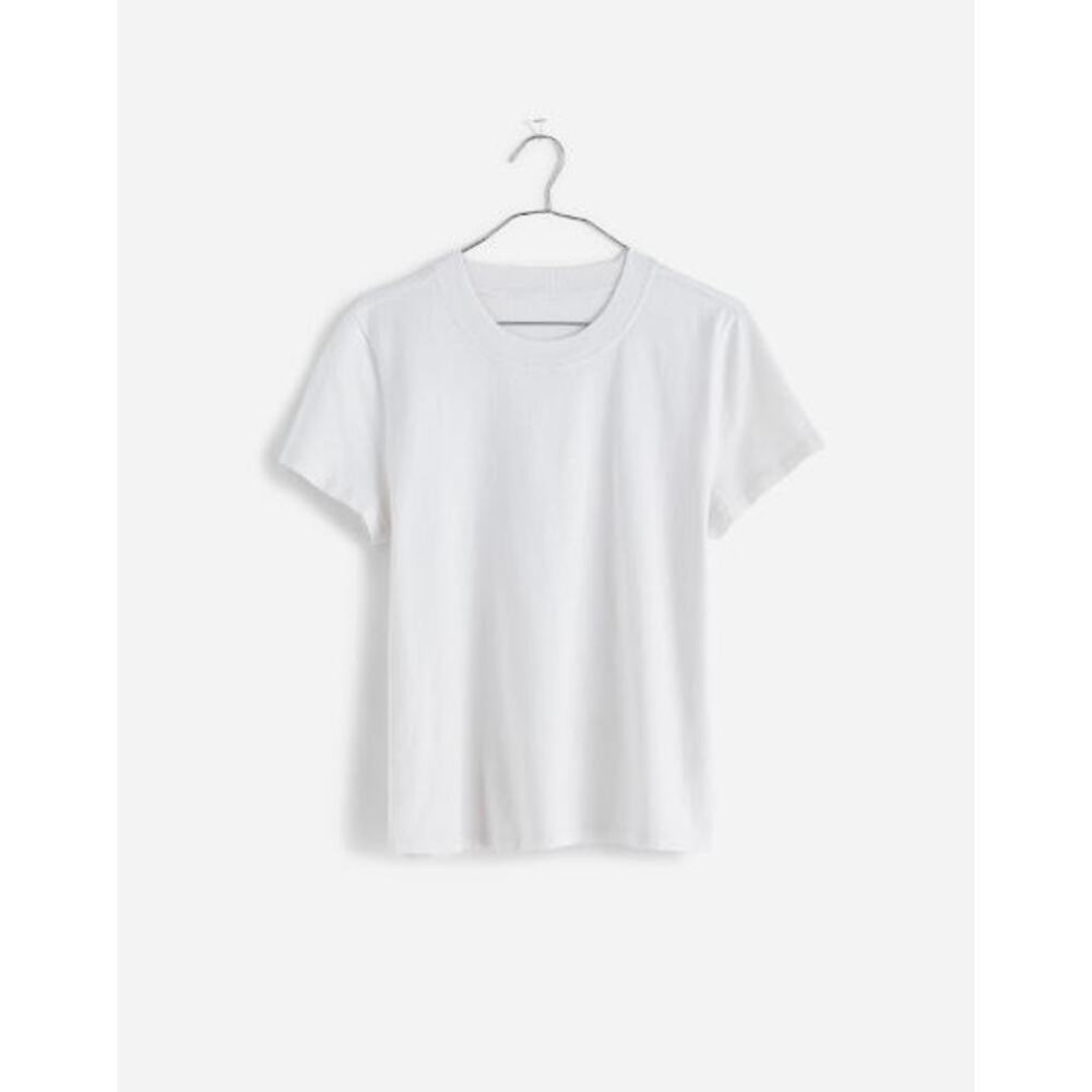 Madewell Premium Standard 01. The Shrunken Tee NQ456 Eyelet White Size XXS NWT - Picture 5 of 6
